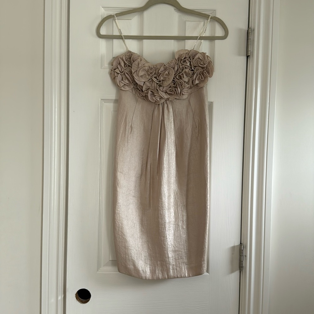 Only worn once, cocktail dress, slight shimmer, zip back closure